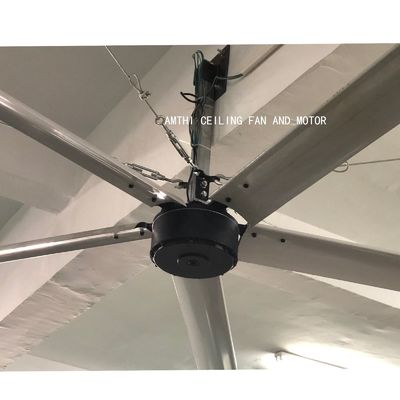 強力な1.5kw インダクションHVLS bldcファンモーター 10ft 12ft 16ft 18ft ビッグウィンドワークショップ