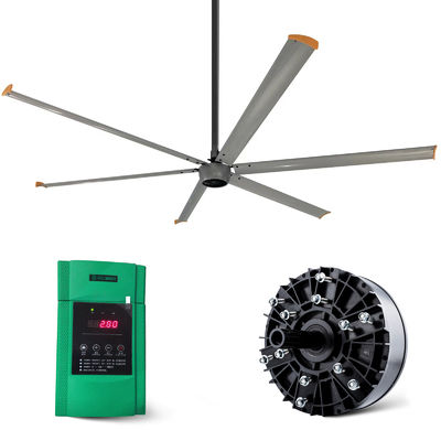 強力な産業用天井 鶏場用大型HVLSファン 24ft 220v 1500w 1300w AMTHI