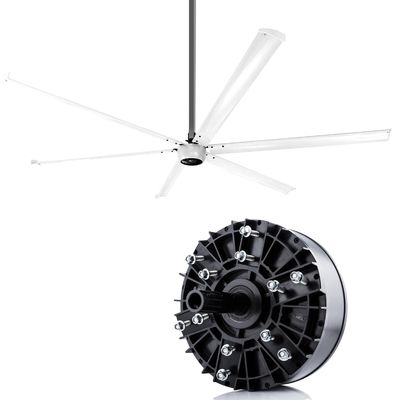 OEM 建築材料の産業冷却扇のために 500-1500Wブラックモーターをカスタマイズ