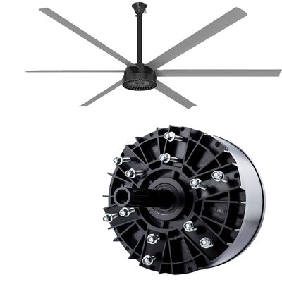 HVLS DCモーター ブラック 220v 380v 1500w 大冷却天井産業扇風機